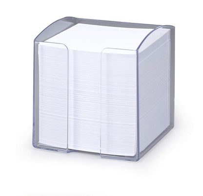 Durable TREND 800 Sheet Note Box Transparent Memo Pad Cube | Clear