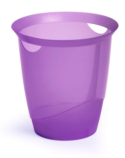 Durable TREND Plastic Waste Bin | 16 Litre | Transparent Purple