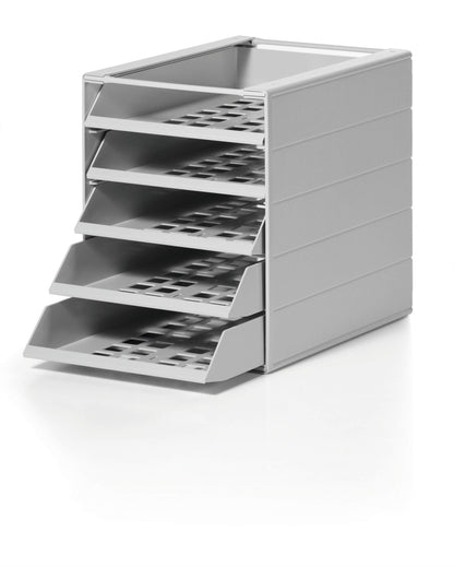 Durable IDEALBOX ECO Recycled Plastic Letter Tray 5 Drawer File | Grey