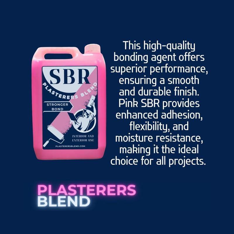 Timco Plasterers Blend SBR Primer Pink 5 Litre Bonding Agent Primer and Sealer for Plastering Rendering Screeding Concrete and Masonry Surfaces