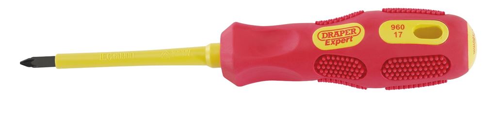 Draper NO.1X80MM PZ TYPE-INS. (PKD) 69228 69228 VDE Approved Fully Insulated PZ TYPE Screwdrivers (Display Packed)