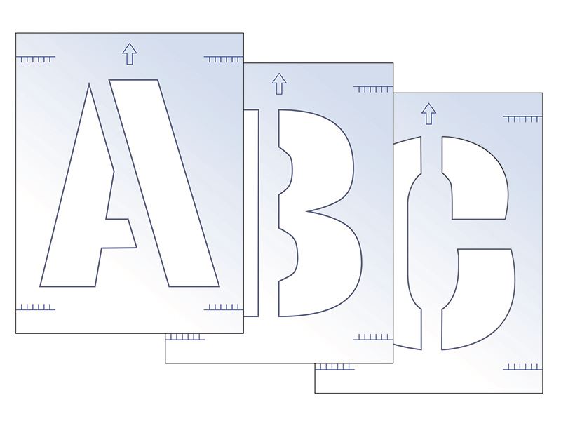 Scan SCA9417 Letter Stencil Kit 300mm |