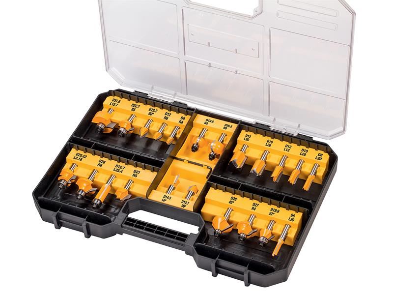 DeWalt Power Tools DT90017 8mm Router Bit Set, 22 Piece