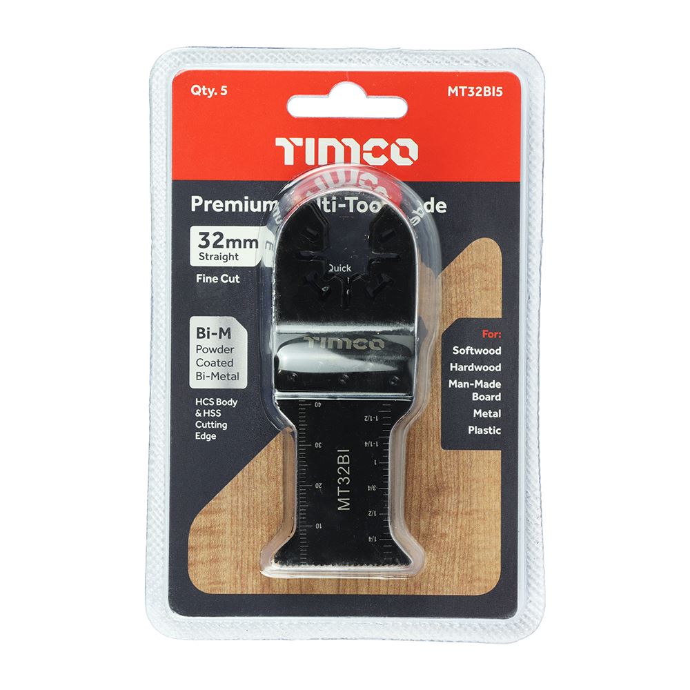 TIMCO Premium MTool Blade Straight 32mm Pack 5