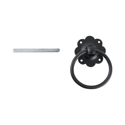 TIMCO Ring Gate Latch - Plain Black 6" Black Pack 1
