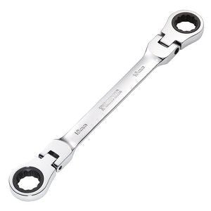Draper 18X19 FLX RATCHET RING SPANNER 27759 27759 HI-TORQÂ® Metric Flexible Head Double Ring Ratchet Spanner