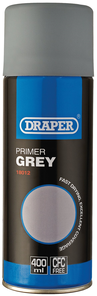 Draper GREY PRIMER - 400ML 18012 Grey Primer (400ml)