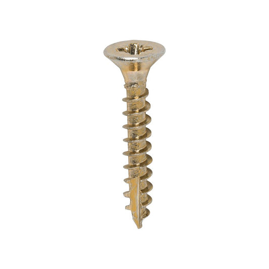 TIMCO Classic Screw PZ2 CSK ZYP 4.0 x 25 Gold Pack 200