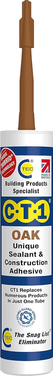 CT1 Oak TRIBRID Multi-Purpose Sealant & Adhesive 290ml Flexible Odourless