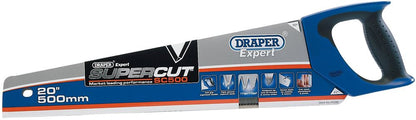 49288 Draper Expert Supercut Expert Supercut Soft Grip Hardpoint Handsaw, 500mm/20 , Cutting and Sawing Professional Trade DIY Workshop Garage Use
