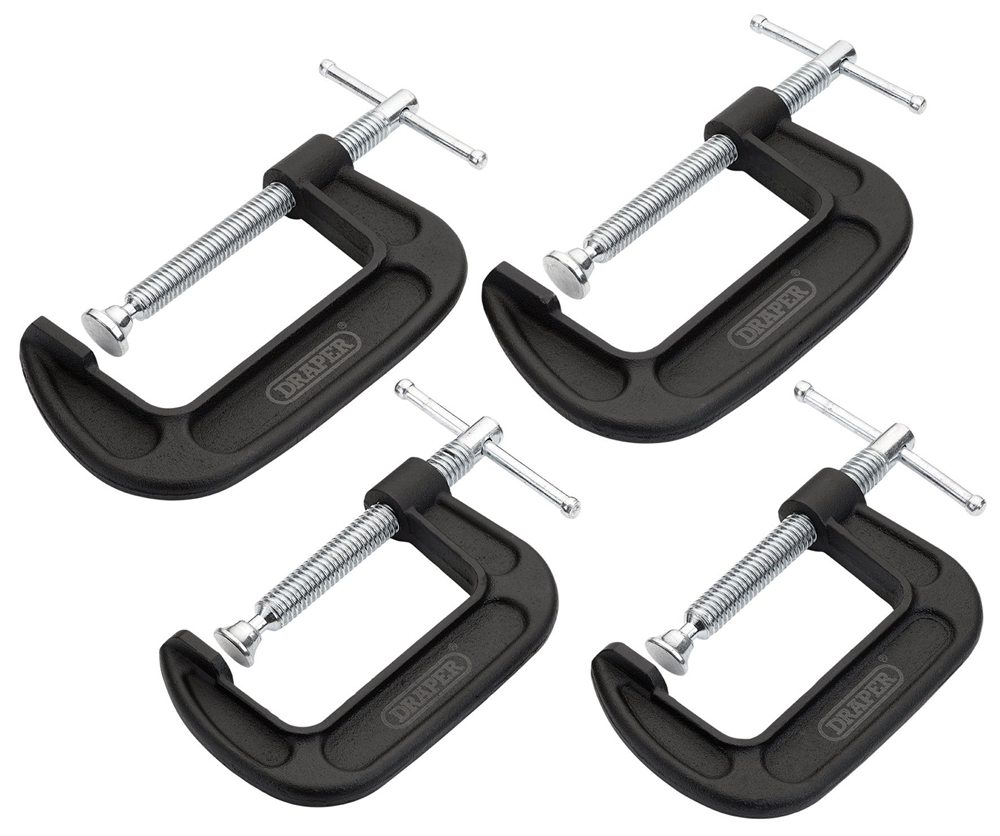 Draper G-CLAMP SET - 4 PIECE 18992 Heavy Duty G-Clamp Set (4 Piece)