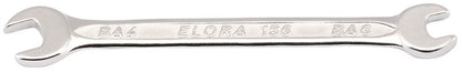 05377 Elora Elora Midget Metric Double Open End Spanner, 4 x 6mm 156-4x6 Spanner/Wrench Open Ended Spanners Professional Trade DIY Workshop Garage U