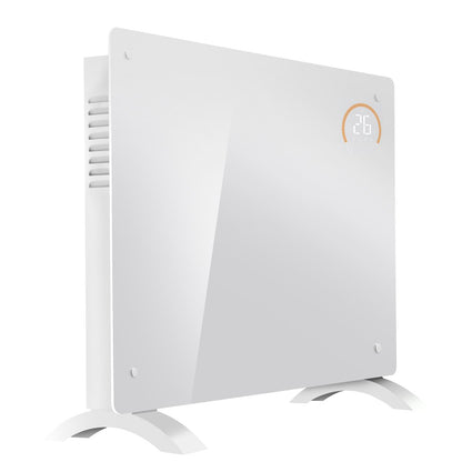 Baridi DH138 Electric Glass Panel Heater, 1500W, Thermostat Controlled 24Hr 7 Day Timer, Wi-Fi Enabled, Remote Control, White | 230V 50Hz