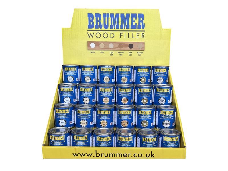 BRU Wood Filler Counter Display Unit