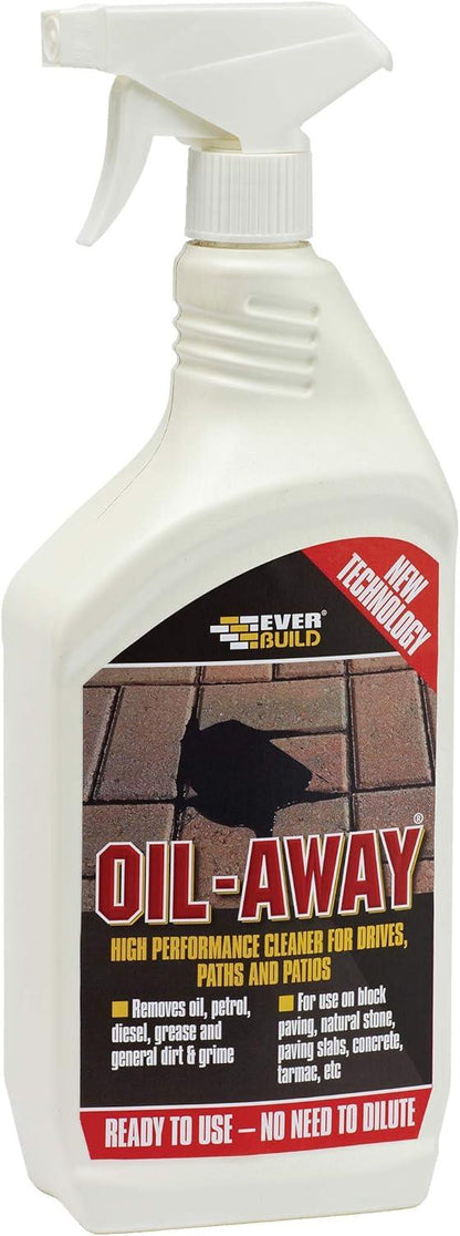 Everbuild Oil Away Ready To Use Remover For Hard Surfaces Spray Bottle 1 Litre