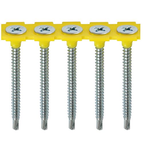 TIMCO Collated Drywall Self-Drilling Bugle Head Silver Screws - 3.5 x 50 Box OF 1000 - 00050COLLSD