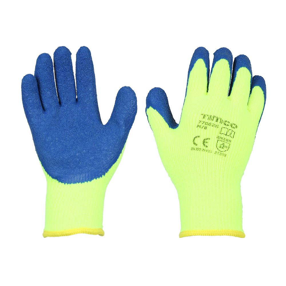 TIMCO Warm Grip Glove Latex Crinkle Medium Pack 1