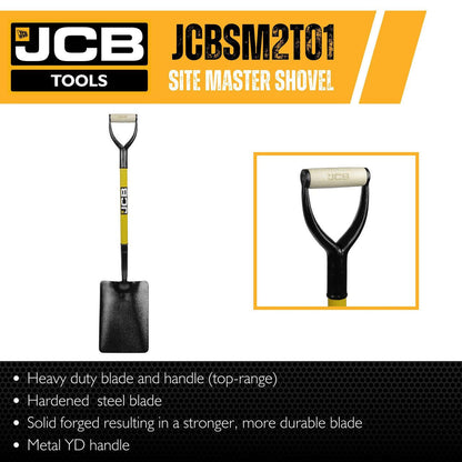 JCB JCBSM2T01 Site Shovel Tapered Mouth Site Master Contractor Shovel Professional Building Shovel