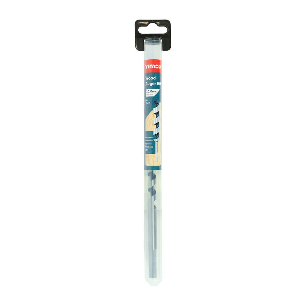 TIMCO Hex Shank Wood Auger Bit 10.0 x 235 Pack 1