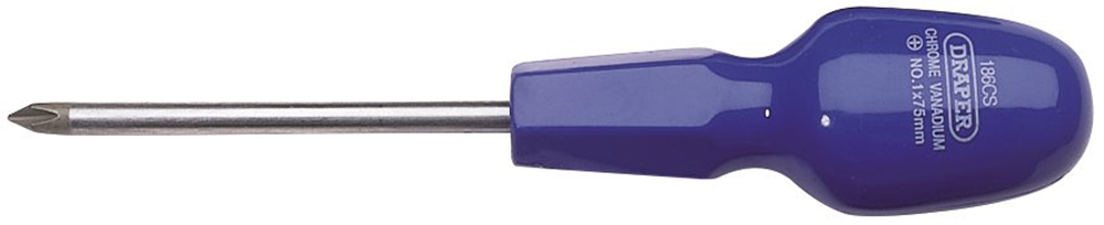 Draper NO1X75MM C-SLOT S/DRIVER BULK 19504 Cabinet Pattern Cross Slot Screwdrivers (sold loose)