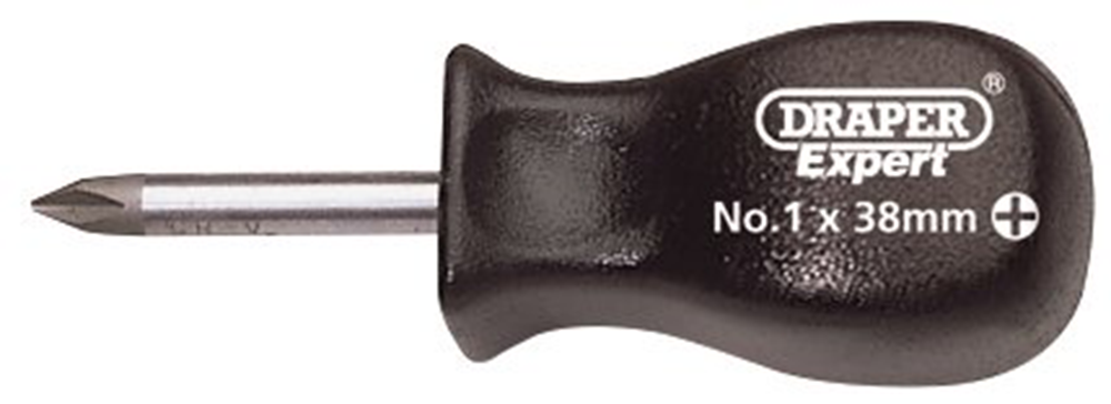 Draper 38MMXNO1 X-SLOT S/DRIVER PCKD 19540 Mechanic's Pattern Cross Slot Screwdrivers