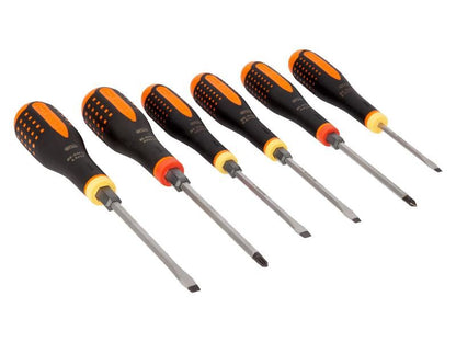 BAH BE-9881TB ERGO  Through Blade Screwdriver Set, 6 Piece