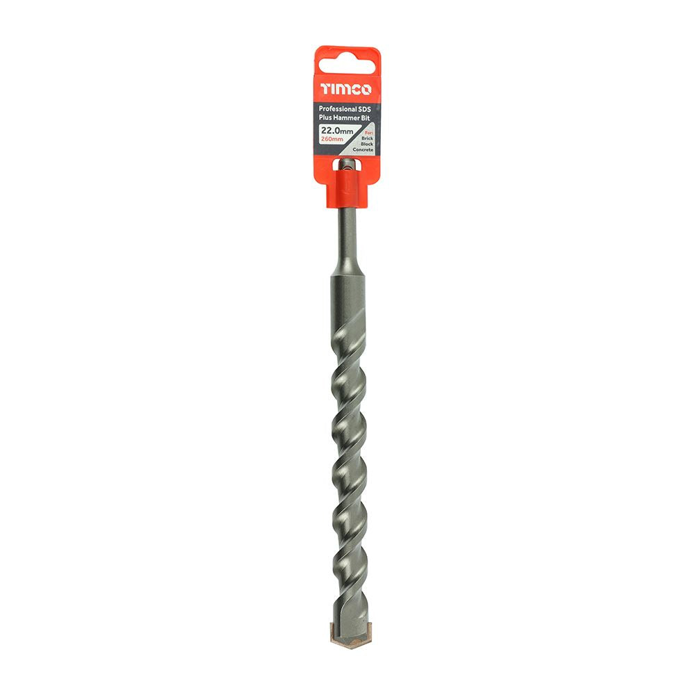 TIMCO Pro SDS Plus Hammer Bits (PGM) 22.0 x 260 Pack 1