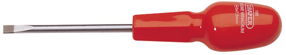 Draper 75X5 CAB.HANDLE S/DRIVER BULK 19830 Cabinet Pattern Plain Slot Screwdrivers (sold loose)