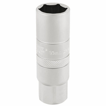 Draper 10MM SPARK PLUG SCKT 3/8D-PCKD 16775 3/8" Sq. Dr. Spark Plug Sockets (Micro Satin Chrome)