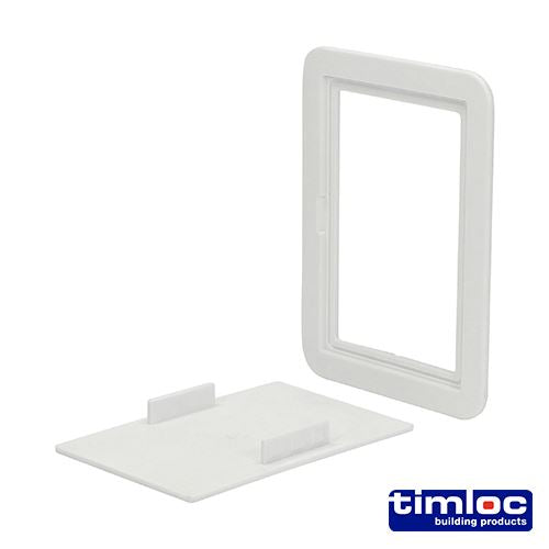 TIMCO Access Panel Clip Fit - White 115 x 165 White Pack 1
