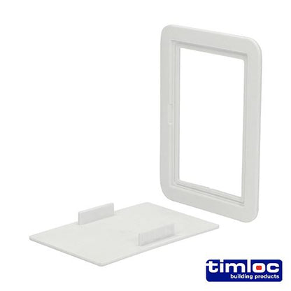 TIMCO Access Panel Clip Fit - White 115 x 165 White Pack 1