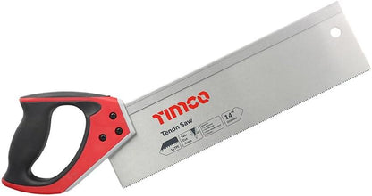 TIMCO Tenon Saw 14 Inch 355mm Fine Cut Woodworking Hand Saw with Hardened Teeth for Joinery Carpentry Timber and General Wood Cutting