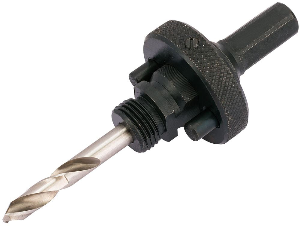 Draper 7/16Q/RELEASE ARBOR-(32-150MM 56402 56402 Quick Release Hex. Shank Holesaw Arbor with HSS Pilot Drill for Holesaws 32 - 210mm, 7/16" Thread
