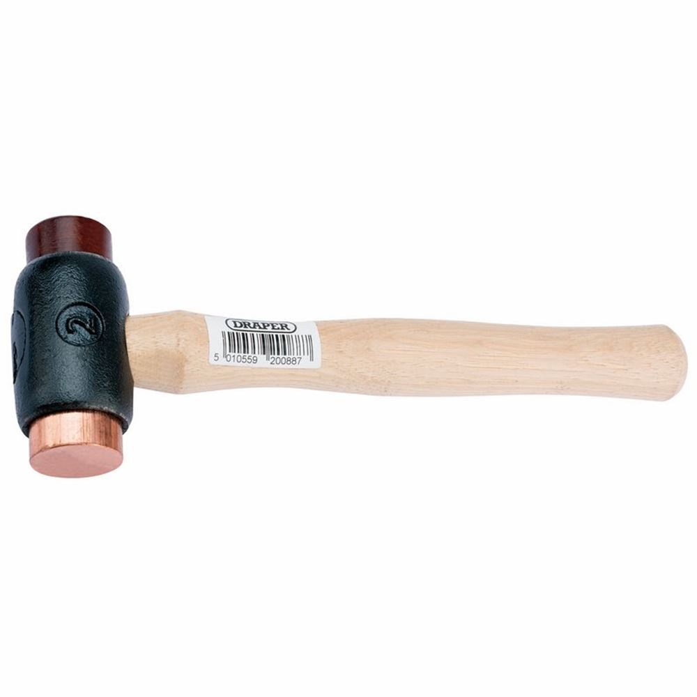 Draper COPPER-RAWHIDE MALLET 1.1KG 20088 Copper/Rawhide Faced Hammers