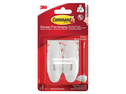 Command� 17068 Medium Wire Hooks (Pack 2)