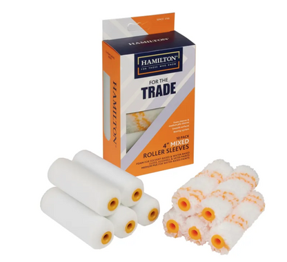 For The Trade 4" Mixed Sleeves - 10 Pack | Decorating Tools, Paint Brushes, Rollers & Accessories