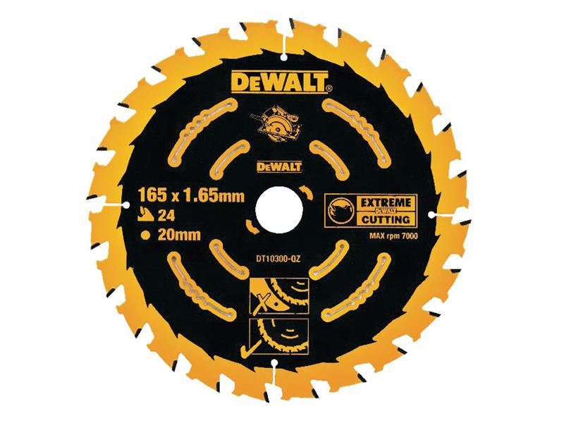 DeWalt DT10300-QZ Extreme Framing Circular Saw Blade 165 x 20mm x 24T