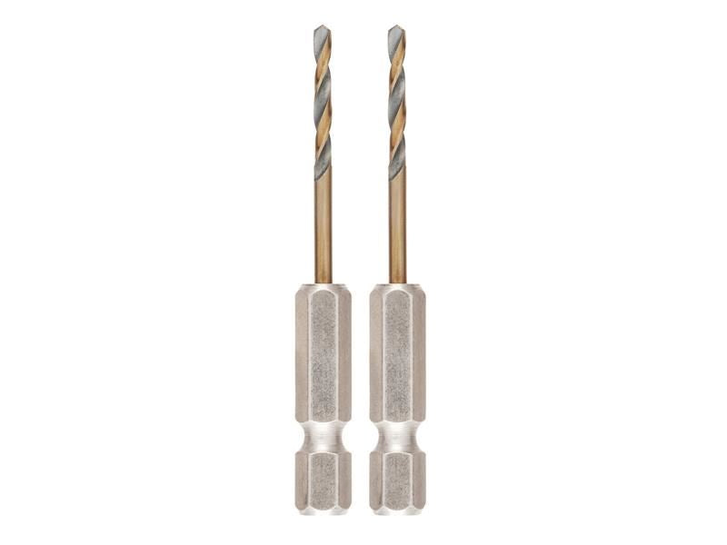 DeWalt BLACK&GOLD Hex HSS-G Drill Bits (2) 2.5mm