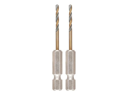 DeWalt BLACK&GOLD Hex HSS-G Drill Bits (2) 2.5mm