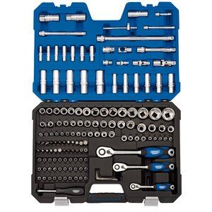 Draper 149PC1/4 3/8 1/2 SOCKET SET 16461 Metric Socket Set, 1/4", 3/8" and 1/2" Sq. Dr. (149 Piece)