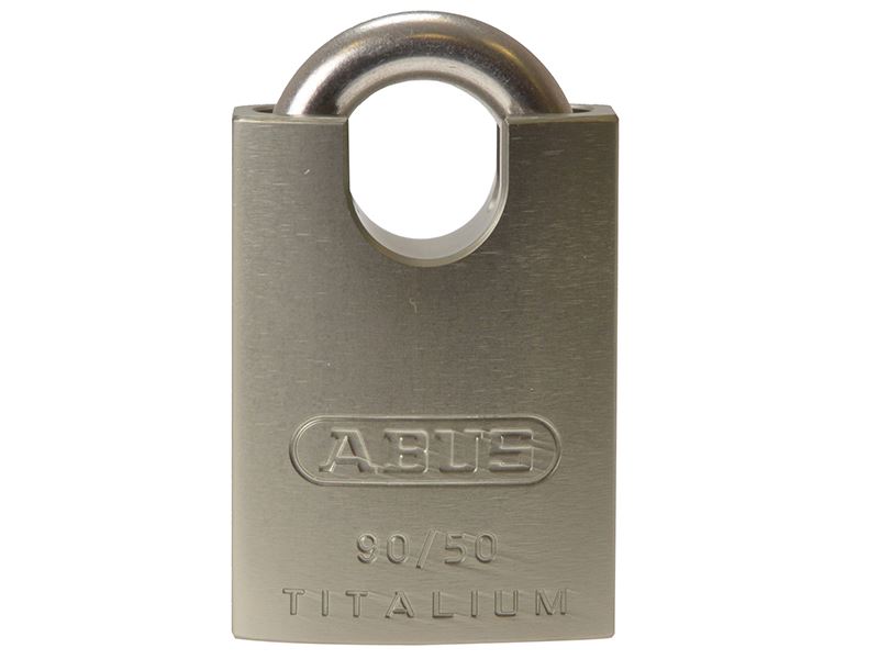 ABUS 55902 90RK/50 TITALIUM™ Padlock Closed Shackle Carded