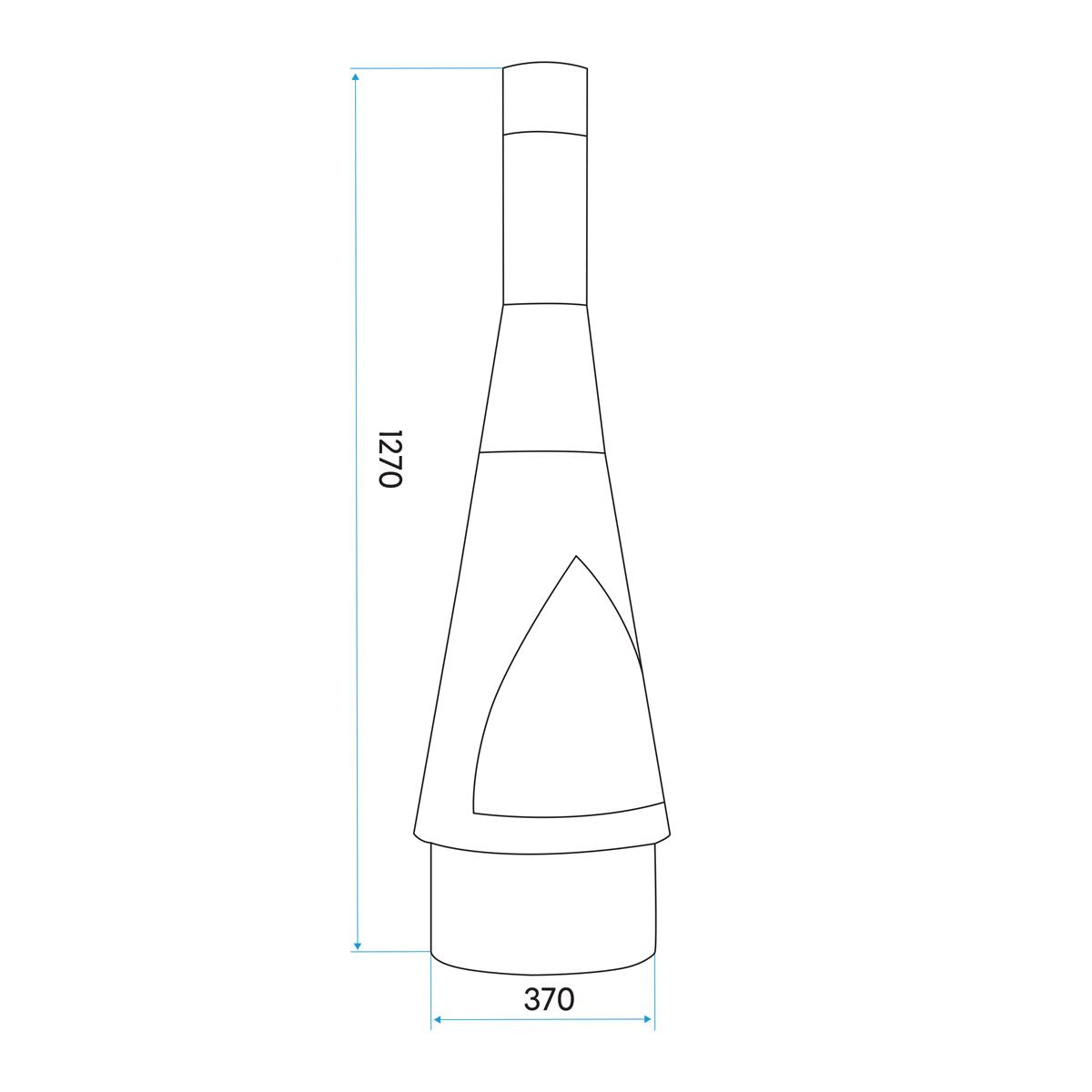 Dellonda DG109 Outdoor Chiminea, Fireplace, Fire Pit, Heater, Durable, Black Steel | Stylish chiminea is perfect for relaxing outdoors with family and
