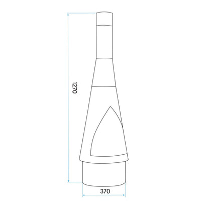 Dellonda DG109 Outdoor Chiminea, Fireplace, Fire Pit, Heater, Durable, Black Steel | Stylish chiminea is perfect for relaxing outdoors with family and