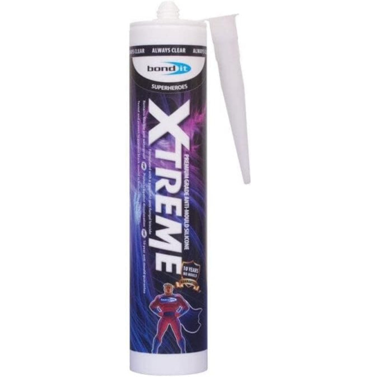 Bond It Extreme Sanitary Sealant White Clear Grey Anti Mould Bathroom Kitchen