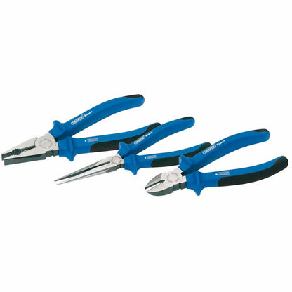 Draper 3PC.PLIER KIT HD TWO TONE GRIP 69289 Heavy Duty Soft Grip Pliers Set (3 Piece)