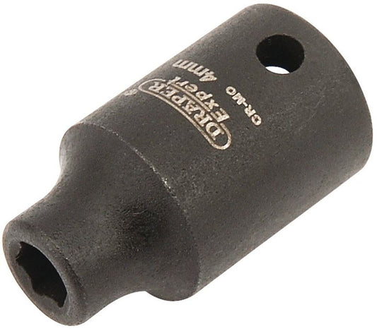 05000 Draper HI-TORQ 6 Point Impact Socket, 1/4 Sq. Dr., 4mm 406-MM 1/4 Impact Sockets Professional Trade DIY Workshop Garage Use