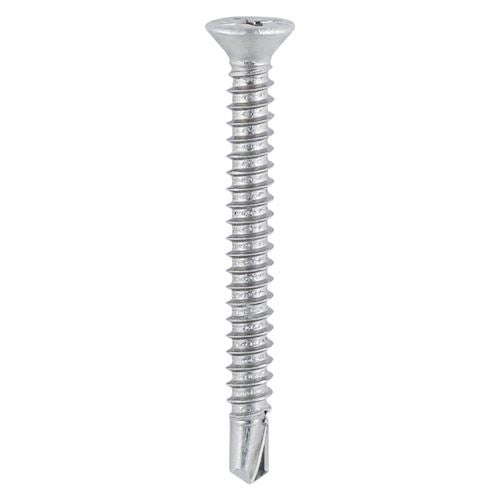 TIMCO S/Drill PVC Screw RIB CSK -S/S 3.9 x 19 Silver Pack 1000