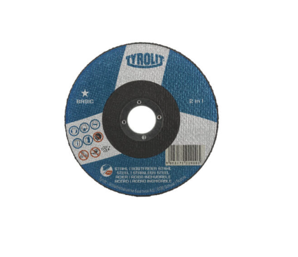 Tyrolit cut-off wheel cranked 115x2,5x22,23 mm A30 BASIC steel/inox