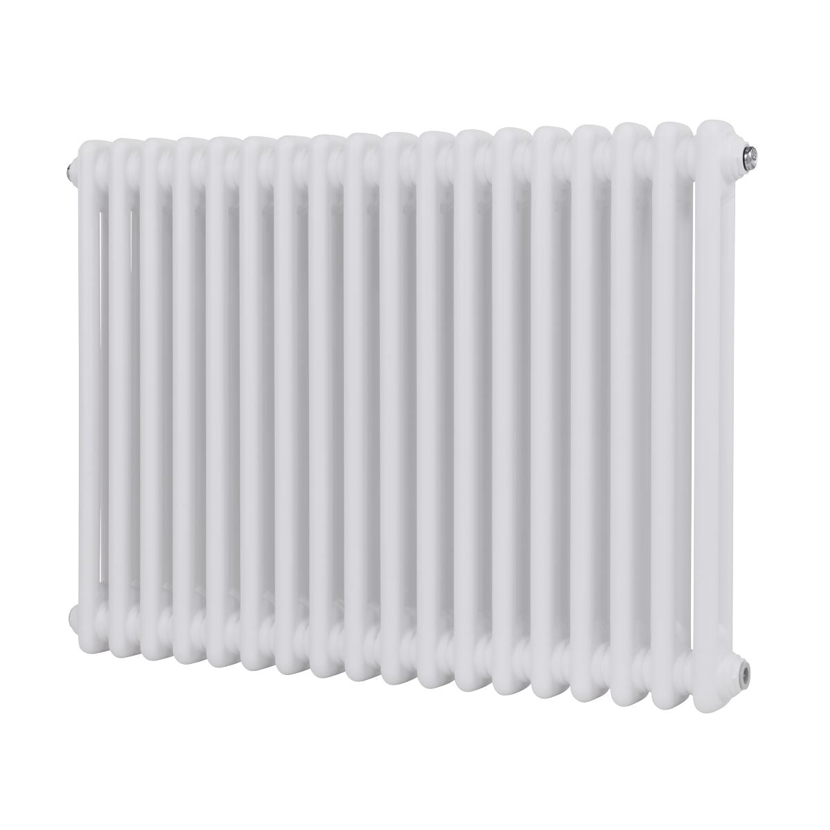 Baridi DH368 Horizontal Traditional 2 Column Radiator 600 x 832mm - White | Steel | Horizontal traditional two column radiator delivers a BTU output