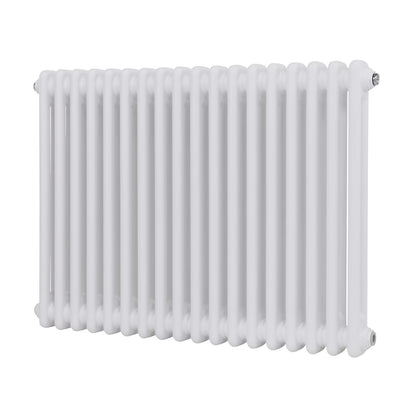 Baridi DH368 Horizontal Traditional 2 Column Radiator 600 x 832mm - White | Steel | Horizontal traditional two column radiator delivers a BTU output